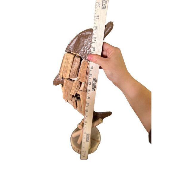 Driftwood 21" Beach Decor Art Deco Metal Dolphin Sculpture - Picture 4 of 6